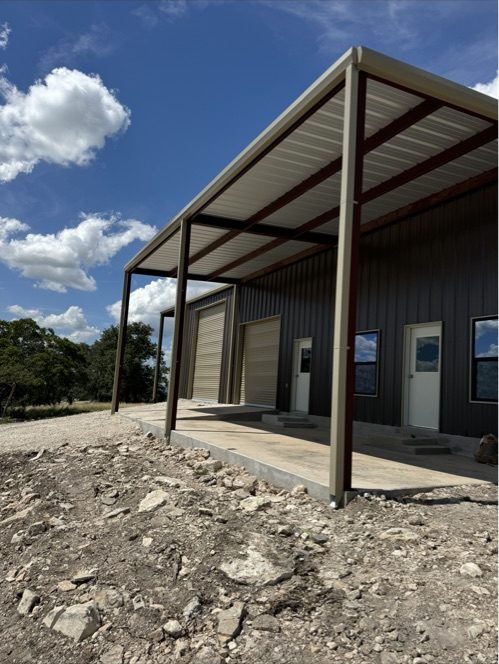 Metal covered structure, Canyon Lake TX