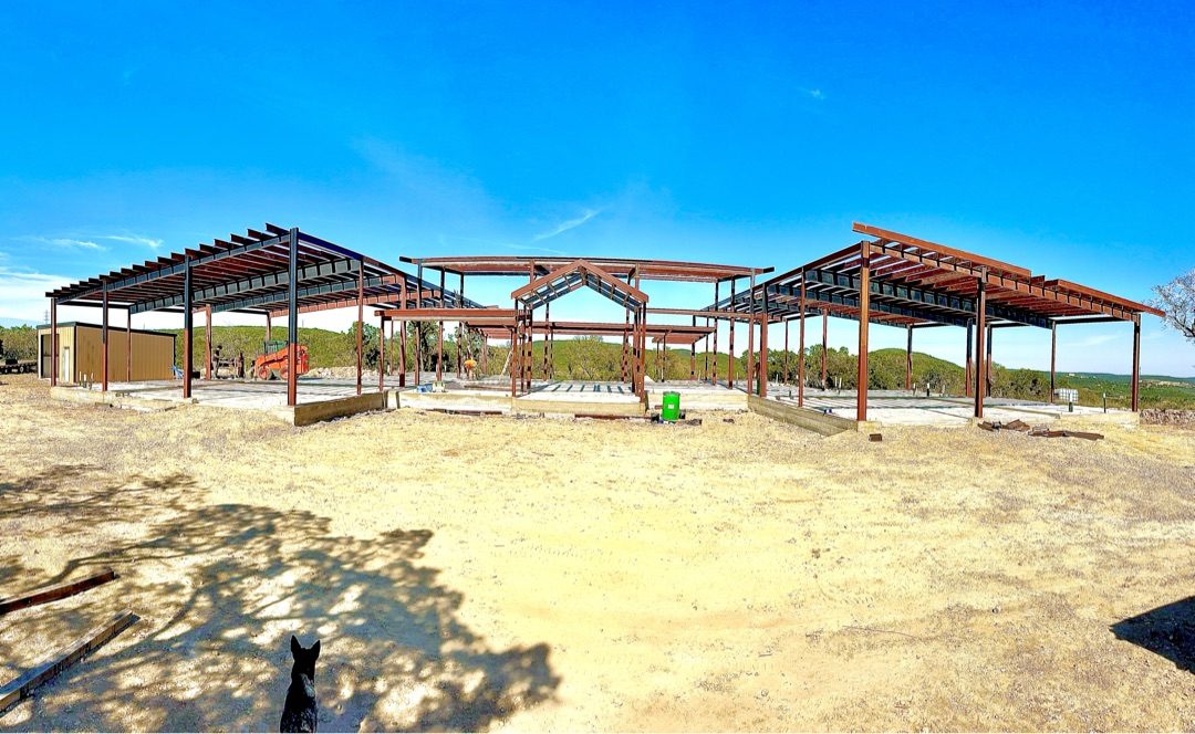 Steel building frames, Canyon Lake
